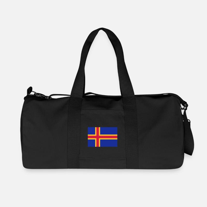 drapeau_aland - Recycelte Canvas-Sporttasche von Stanley/Stella - Schwarz