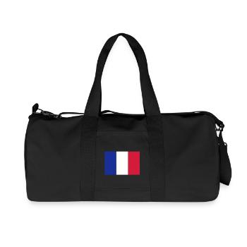 drapeau français france - Sac de sport en toile recyclée Stanley/Stella - noir - Devant