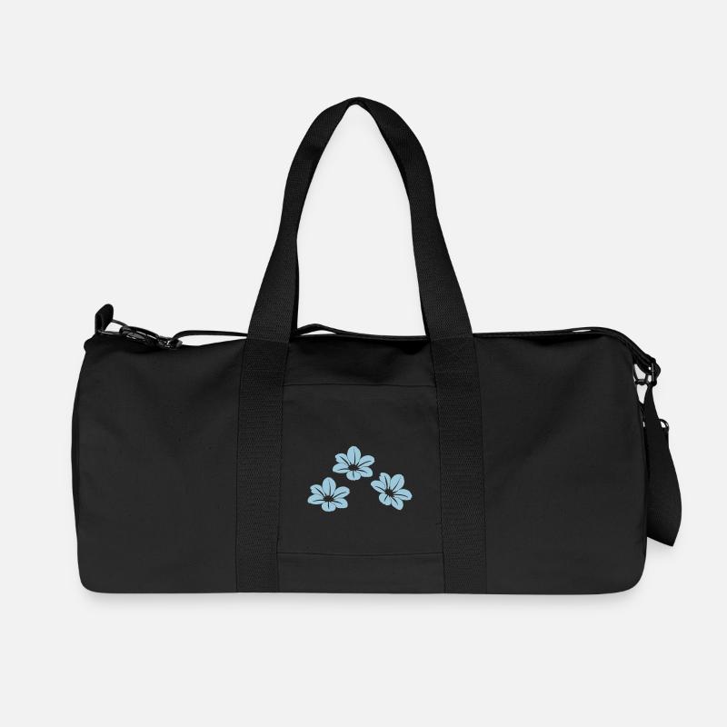 Blumen - Recycelte Canvas-Sporttasche von Stanley/Stella - Schwarz