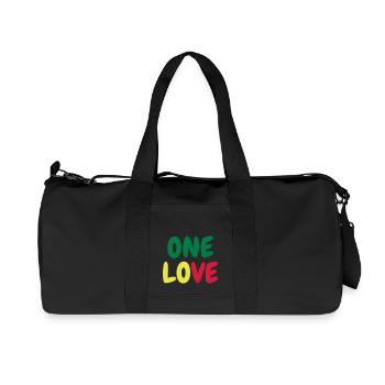 Cannabis / Haschich / Marijuana / Reggae / Rasta - Sac de sport en toile recyclée Stanley/Stella - noir - Devant