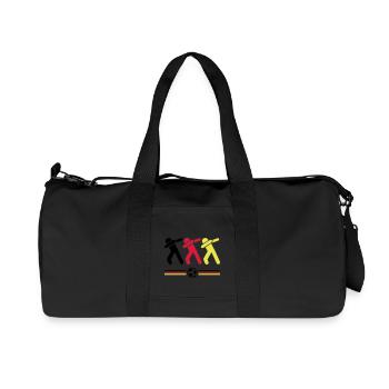 dabbing deutschland fussball - Recycelte Canvas-Sporttasche von Stanley/Stella - Schwarz - Vorne