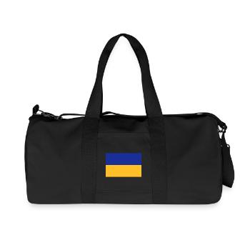 Drapeau Ukraine / Ukraine flag - Sac de sport en toile recyclée Stanley/Stella - noir - Devant