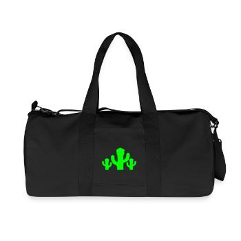 3 Cacti Cactus Prickly Desert Stinger Plants - Recycled Canvas Sports Bag by Stanley/Stella - black - Front
