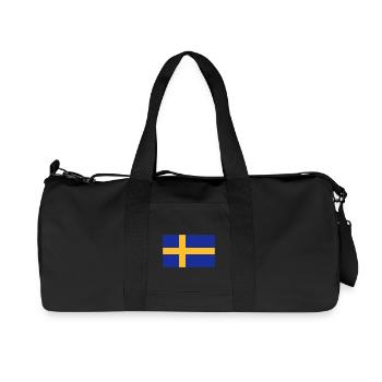 Flagge Schweden - Recycelte Canvas-Sporttasche von Stanley/Stella - Schwarz - Vorne