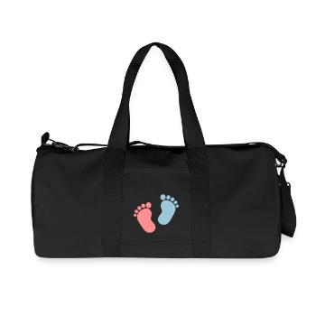 pieds d'enfant trop mignons - Sac de sport en toile recyclée Stanley/Stella - noir - Devant