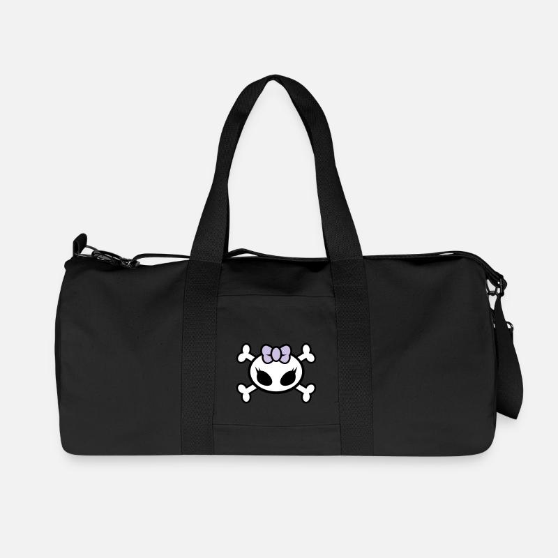 skul kitty - Recycelte Canvas-Sporttasche von Stanley/Stella - Schwarz