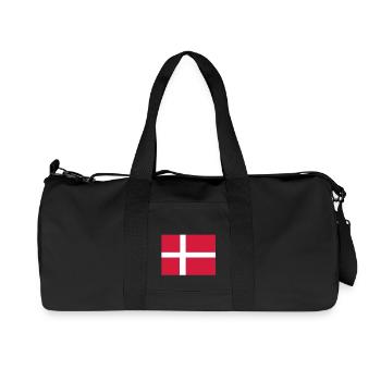 flag_denmark - Recycelte Canvas-Sporttasche von Stanley/Stella - Schwarz - Vorne