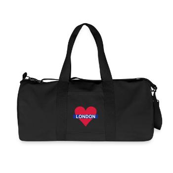 Love London - Underground - Recycled Canvas Sports Bag by Stanley/Stella - black - Front