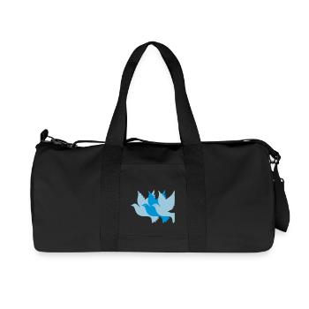 Taube - Recycelte Canvas-Sporttasche von Stanley/Stella - Schwarz - Vorne