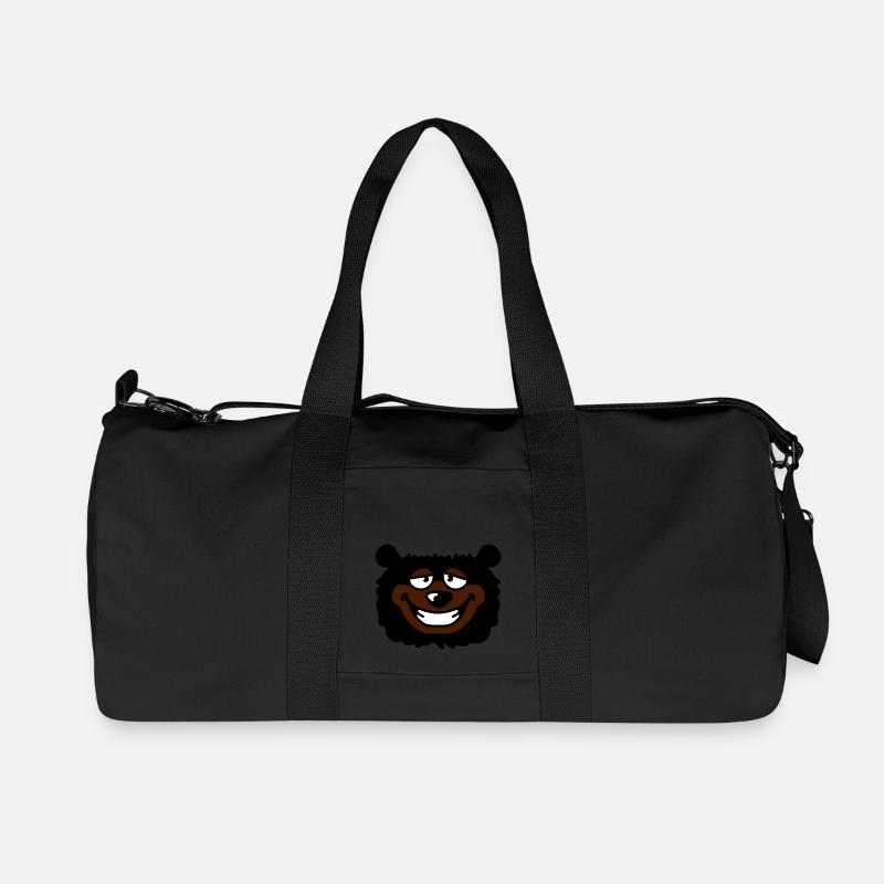 bear_head - Recycelte Canvas-Sporttasche von Stanley/Stella - Schwarz