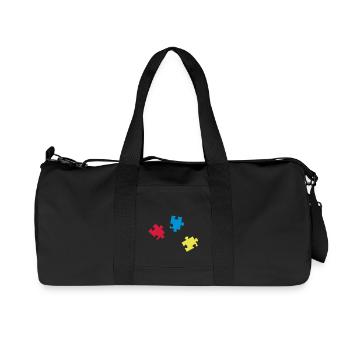 puzzle_teile_tk3 - Recycelte Canvas-Sporttasche von Stanley/Stella - Schwarz - Vorne
