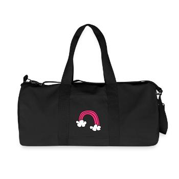 Kinderzeichnungen: Regenbogen - Sac de sport en toile recyclée Stanley/Stella - noir - Devant