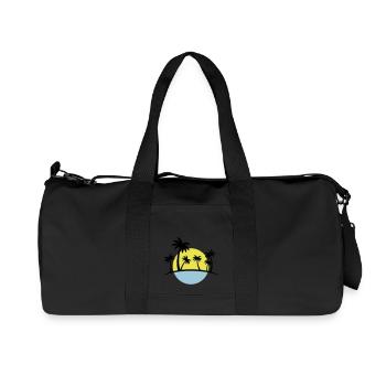 island sun palm - Recycelte Canvas-Sporttasche von Stanley/Stella - Schwarz - Vorne