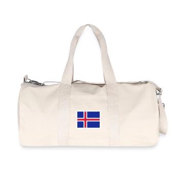Islande - Sac de sport en toile recyclée Stanley/Stella - blanc naturel - Devant