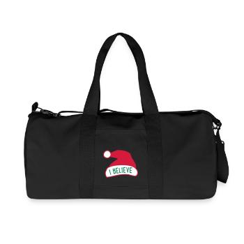 Ich glaube an den Weihnachtsmann - Recycelte Canvas-Sporttasche von Stanley/Stella - Schwarz - Vorne