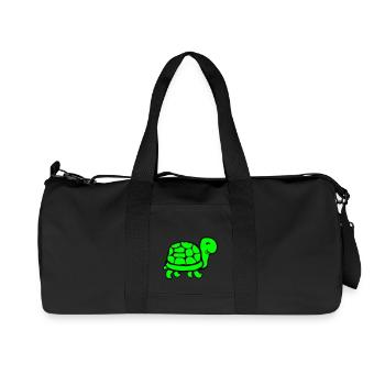 Turtle Cute Cute Funny Turtle Shell - Recycled Canvas Sports Bag by Stanley/Stella - black - Front