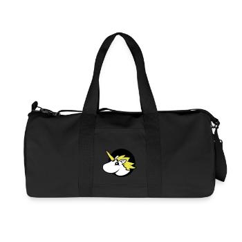 Licorne trou page drôle mignon dessin animé - Sac de sport en toile recyclée Stanley/Stella - noir - Devant
