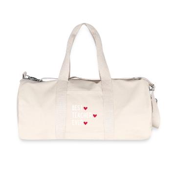 Meilleur enseignant - Sac de sport en toile recyclée Stanley/Stella - blanc naturel - Devant