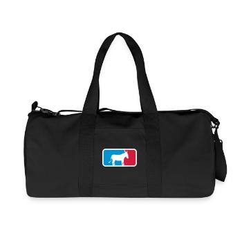sport logo cool esel pferd pony klein packesel lan - Recycelte Canvas-Sporttasche von Stanley/Stella - Schwarz - Vorne
