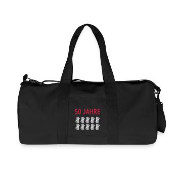 50 years - Recycled Canvas Sports Bag by Stanley/Stella - black - Front