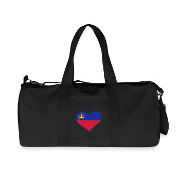 Liechtenstein Herz; Heart Liechtenstein - Sac de sport en toile recyclée Stanley/Stella - noir - Devant