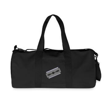 section de coupe Lame de rasoir coupe 2c - Sac de sport en toile recyclée Stanley/Stella - noir - Devant