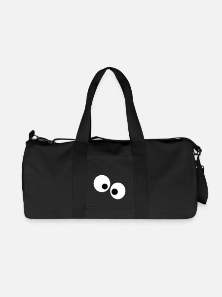 Lustige Augen - Recycelte Canvas-Sporttasche von Stanley/Stella - Schwarz