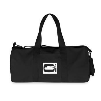 Réservoir dans le téléviseur. Contre les médias - Sac de sport en toile recyclée Stanley/Stella - noir - Devant