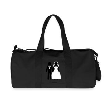 wedding_couple - Recycled Canvas Sports Bag by Stanley/Stella - black - Front