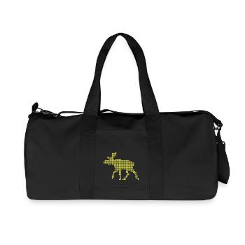Pixel Elch - Recycelte Canvas-Sporttasche von Stanley/Stella - Schwarz - Vorne