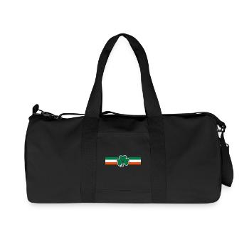 ireland clover flag - Recycled Canvas Sports Bag by Stanley/Stella - black - Front