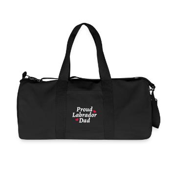 Proud Labrador Dad - Recycelte Canvas-Sporttasche von Stanley/Stella - Schwarz - Vorne