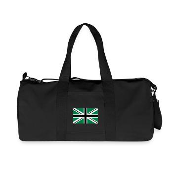 Union Jack | black-white-green | Flag flag - Recycled Canvas Sports Bag by Stanley/Stella - black - Front