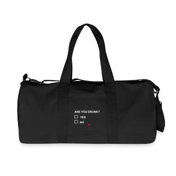 ARE YOU DRUNK? - Recycelte Canvas-Sporttasche von Stanley/Stella - Schwarz - Vorne