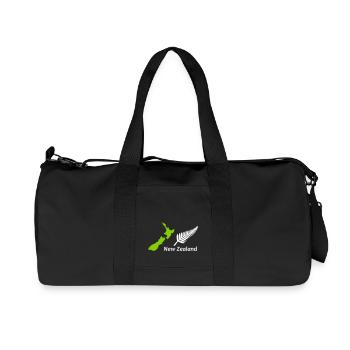 New Zealand - Map & Fern - Recycelte Canvas-Sporttasche von Stanley/Stella - Schwarz - Vorne