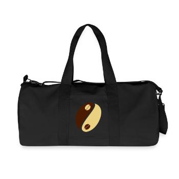 Coffee Bean Yin Yang - Sac de sport en toile recyclée Stanley/Stella - noir - Devant