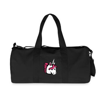 Licorne fille assez sympathique dessin animé cheval - Sac de sport en toile recyclée Stanley/Stella - noir - Devant