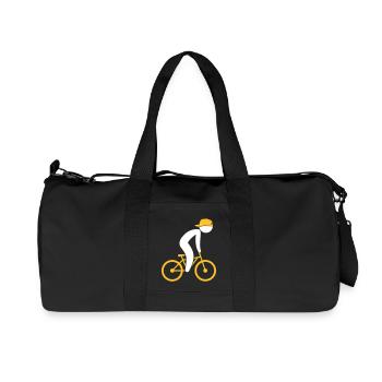 Ein Radfahrer - Recycelte Canvas-Sporttasche von Stanley/Stella - Schwarz - Vorne