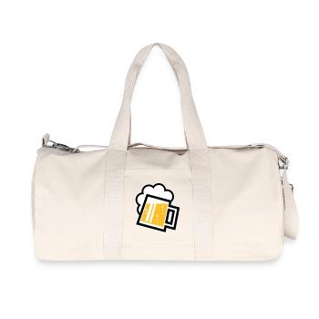 Bayrischer Bierkrug (Bier / Maßkrug / R / / / 3C) - Recycelte Canvas-Sporttasche von Stanley/Stella - Naturweiß - Vorne