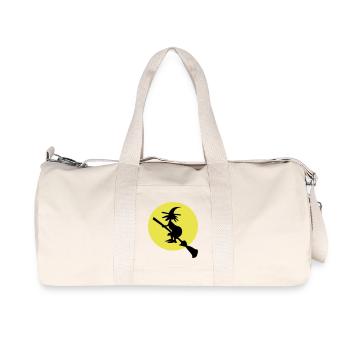 Hexe und Vollmond - Recycelte Canvas-Sporttasche von Stanley/Stella - Naturweiß - Vorne