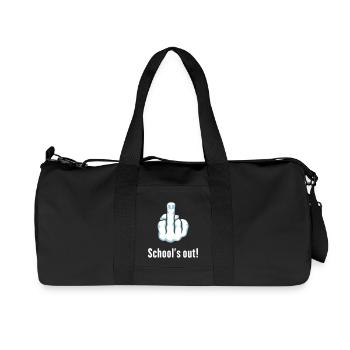 School’s Out! (Fuck You / Fuck Off) - Recycled Canvas Sports Bag by Stanley/Stella - black - Front