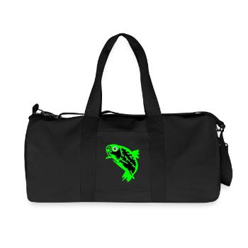 Forelle / Trout (3c) - Recycelte Canvas-Sporttasche von Stanley/Stella - Schwarz - Vorne