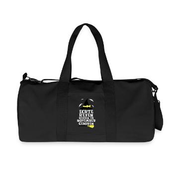 ECHTE HEXEN WERDEN IM NOVEMBER GEBOREN - Recycelte Canvas-Sporttasche von Stanley/Stella - Schwarz - Vorne
