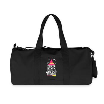 ECHTE HEXEN WERDEN IM AUGUST GEBOREN - Recycelte Canvas-Sporttasche von Stanley/Stella - Schwarz - Vorne