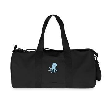 Pieuvre, Pieuvre, Pieuvre, Calmar, Céphalopode, Mignon, Mignon - Sac de sport en toile recyclée Stanley/Stella - noir - Devant