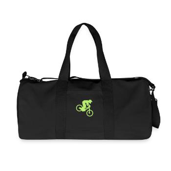 DOWNHILL MOUNTAIN BIKER - Recycled Canvas Sports Bag by Stanley/Stella - black - Front