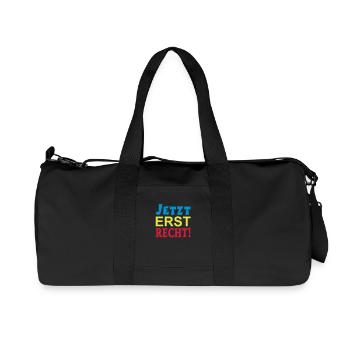 JETZT ERST RECHT! - Recycelte Canvas-Sporttasche von Stanley/Stella - Schwarz - Vorne