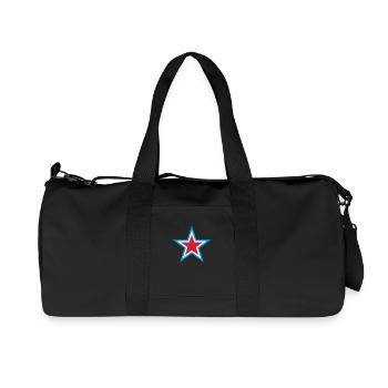 Blue Star Red White - Recycled Canvas Sports Bag by Stanley/Stella - black - Front
