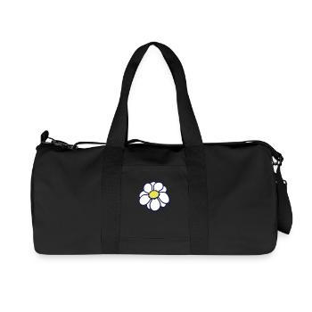 Small Marguerite Flower White Decorative Beautiful Nature - Recycled Canvas Sports Bag by Stanley/Stella - black - Front