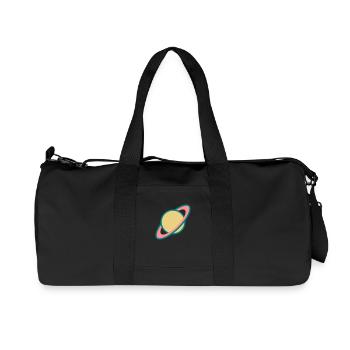 Planet Saturn (Cartoon) - Recycled Canvas Sports Bag by Stanley/Stella - black - Front
